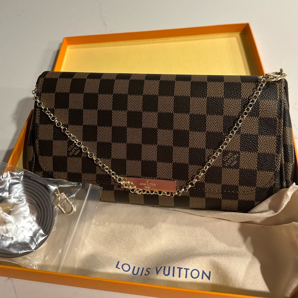 Louis vuitton satchel bag - Damier Ebene Favorite MM